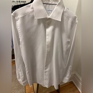 Eton White Textured Dress Shirt